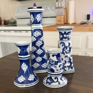 Set of 4 Vinatge Silvestri candlestick holders